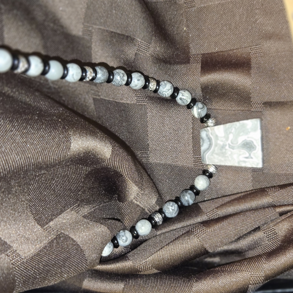 Elegant Picaso Jasper Center Stone Of The Necklace.